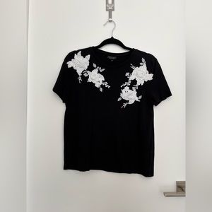 Topshop embroidered appliqué t shirt